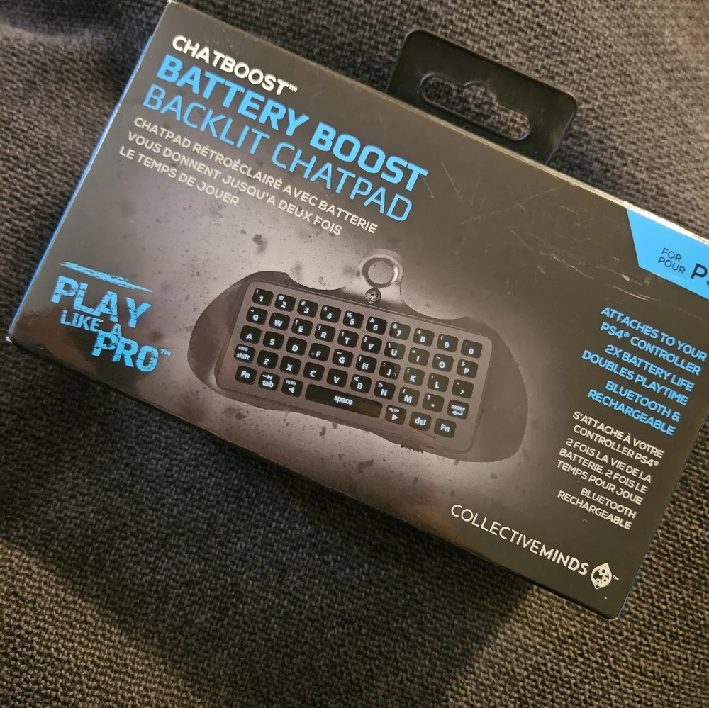 Chatboost Battery Boost Backlit Chatpad for PS4